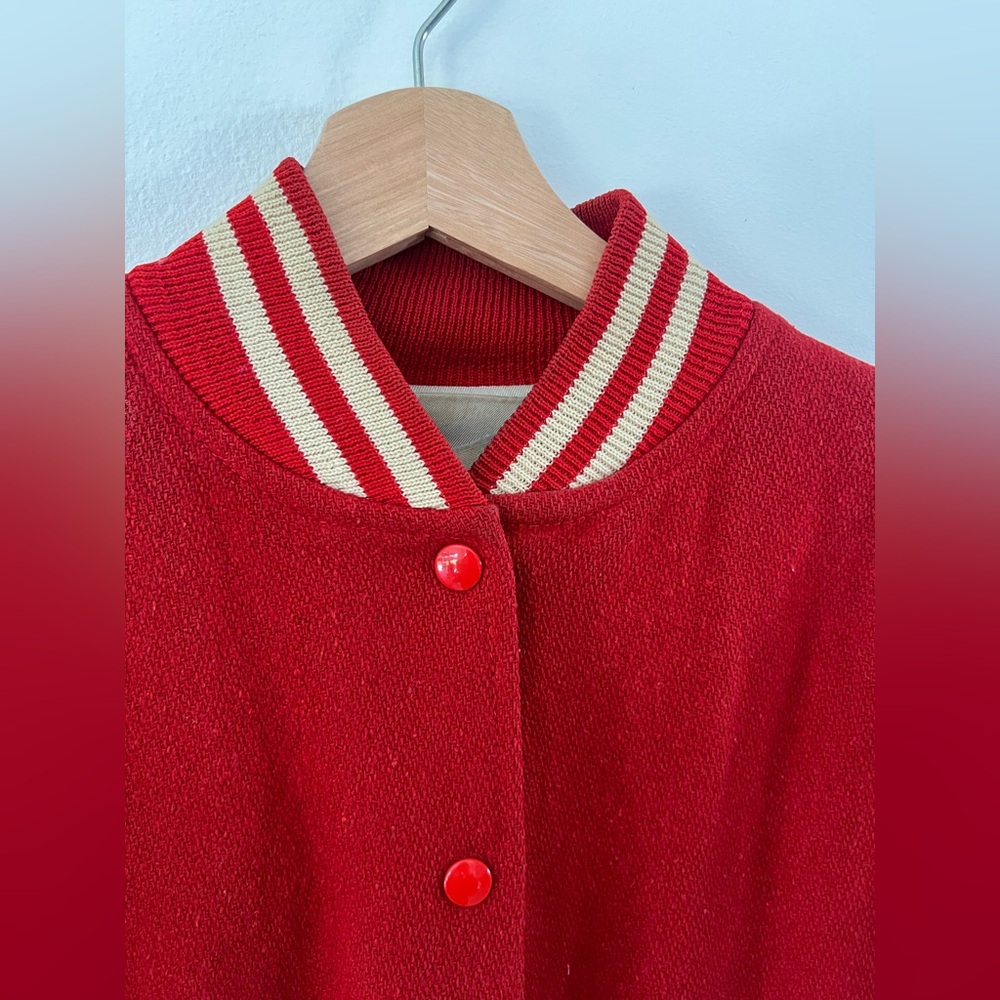 Vintage Collegiate Varsity Olivet College‎ Bands Chainstitch Red Jacket - Picture 3 of 15